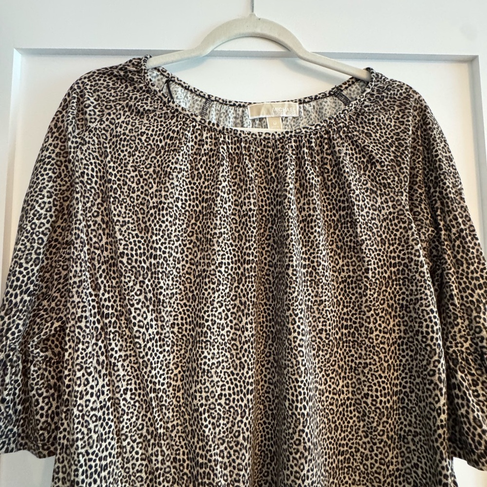 Michael Kors Leopard Print Tunic in Brown and Black